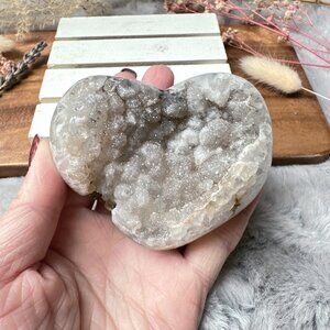 Agate Druzy Heart
